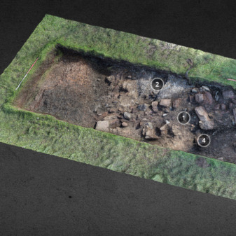 3D Image of trench from Ardrossan dig. Image created by Liam McKinstry